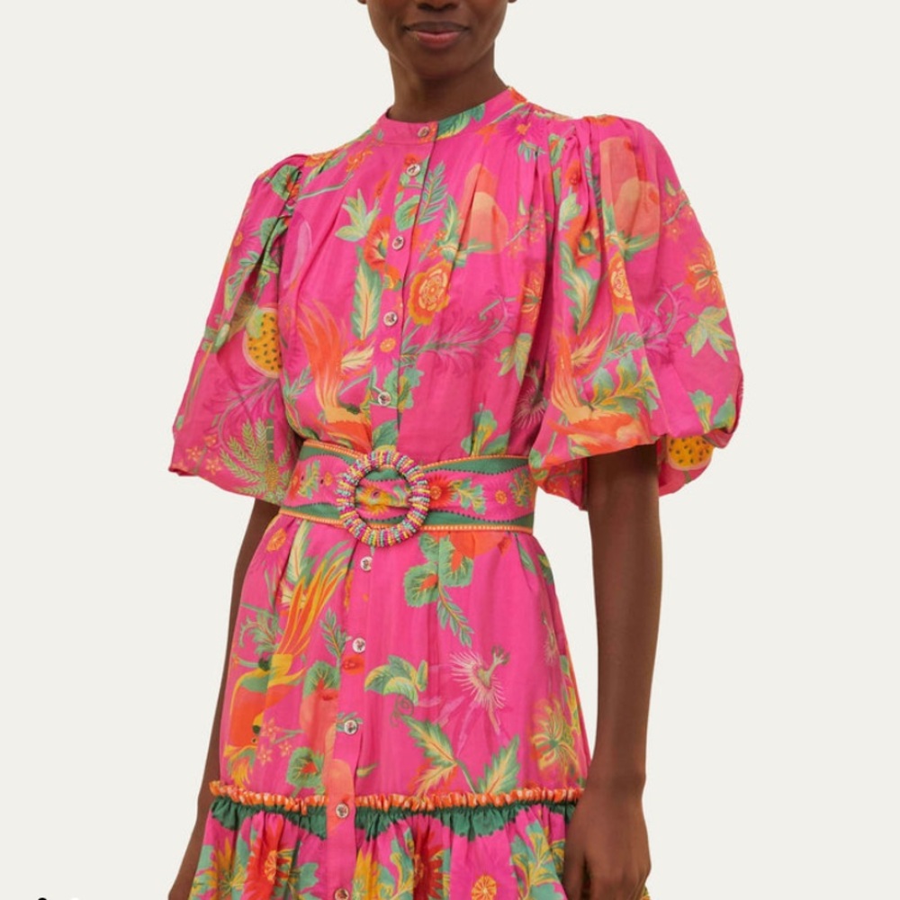FARM Rio Pink Delicate Fruit Garden Mini Dress - Picture 4 of 5